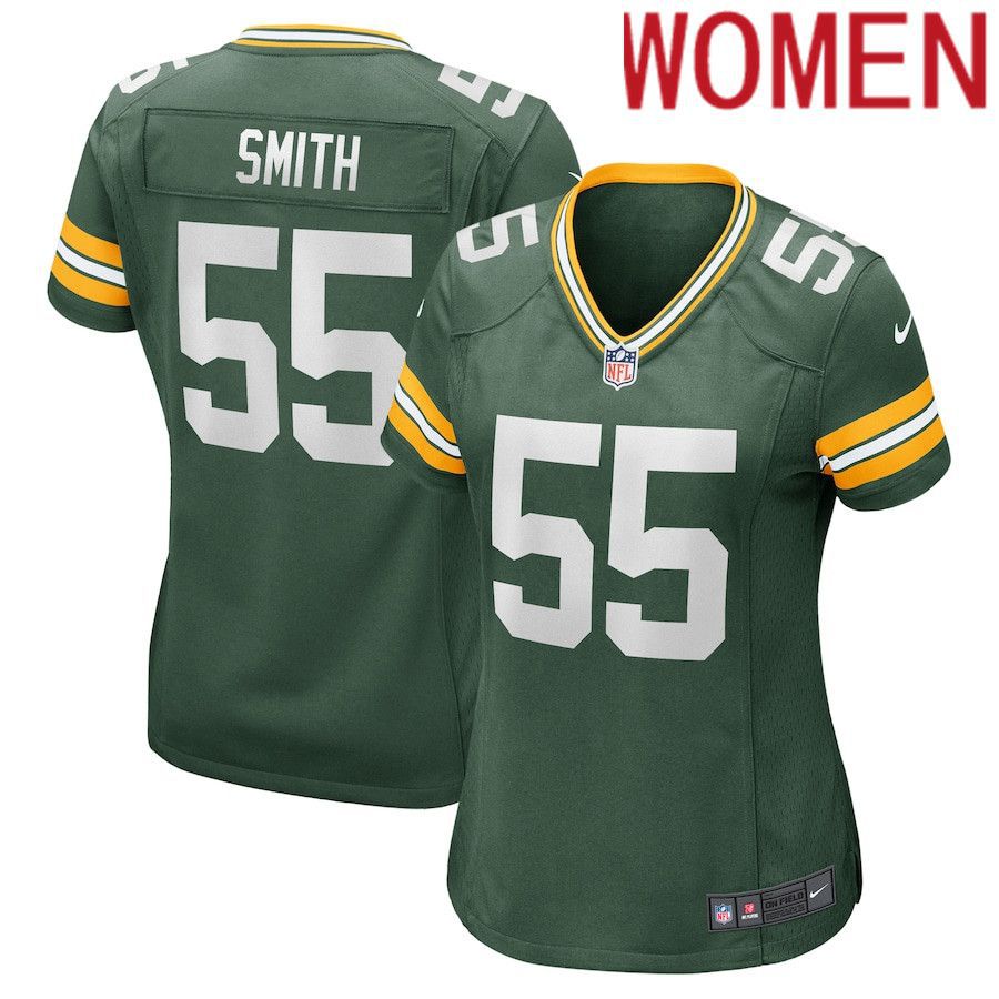 Women Green Bay Packers #55 ZaDarius Smith Green Nike Game NFL Jersey->women nfl jersey->Women Jersey